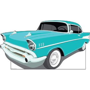 Cardboard People 50's Car Life Size Cardboard Cutout Standup