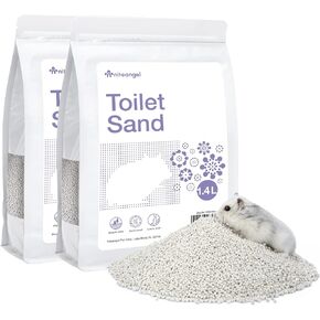 Niteangel Training Litter Potty Sand - Hamster Sand Bath for Syrian Dwarf Hamsters Gerbils Mice Lemming Degus or Other Small-Sized Pets (1.4 L x 2 - Purple Label)