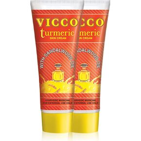 Vicco Turmeric Ayurvedic Skin Cream, With Sandalwood Oil, (30gm x 02qty) in Kuwait