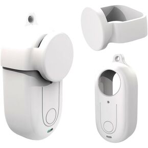 حافظة سيليكون Coyktonty 2in1 + غطاء عدسة لجهاز Insta360 GO 3، حافظة واقية من السيليكون (أحمر)