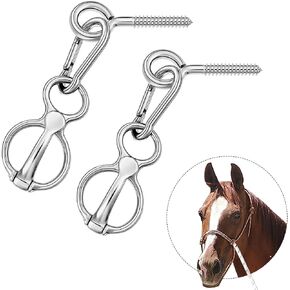 حلقة ربط الخيل من اتش اس اس زد اكس اف ار، معدات تدريب الخيل مع مسمار عين من الستانلس ستيل، حلقة ربط متينة من الستانلس ستيل للخيول تمنع الخيول من الانسحاب للخلف من قطعتين in Kuwait