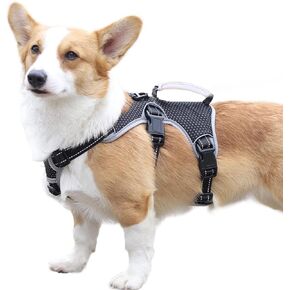 No Escape Dog Harness, Escape Proof Harness, Fully Reflective Harness with Padded Handle, Breathable,Durable, Adjustable Vest for Medium Dogs Walking, Training, and Running Gear (Pink, M)
