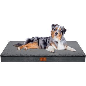CozyLux Dog Beds for Large Dogs - Large Dog Bed for 75lbs, Egg-Crate Foam Cat Bed Mat, Removable Washable Cover, Dark Grey 36 X 27 X 3 inch in Kuwait