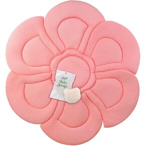 IndulgeMe Baby Bath Cushion - Konjac Sponge Included, Blooming Flower for Infant Bathing Tub, Bathtub or Plastic Sink Bather, Organic Baby Bath Seat Support for Newborn Skin. Pink in Saudi Arabia