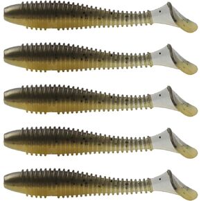 MAFIMOEA40/30Pcs Paddle Tail Swim Baits Lures Fishing Soft Plastic Lure Kit for Bass Trout Walleye Crappie 5.5cm 6.5cm 7.5cm