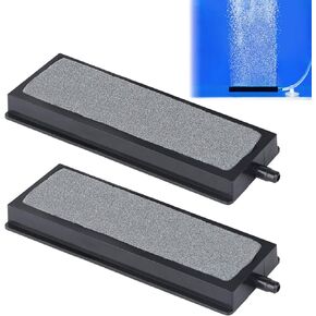 Pawfly 4 Inch Air Stone Grey Mineral Bubble Stone Bar Diffuser Bubbler Airstones for Air Pump, Aquarium, and Fish Tank, 2 Pack