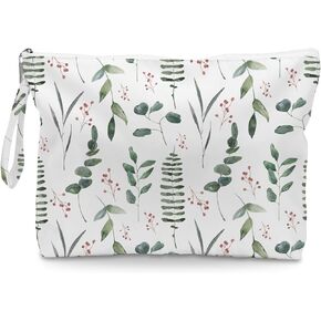 Wet Bag Diaper Bag Organizing Pouches Waterproof Wet Bag for Swimsuit Cloth Baby Diaper Toiletries Beach Traveling Dirty Laundry Clothes Large Makeup Bag, Eucalyptus Palm Leaves Print