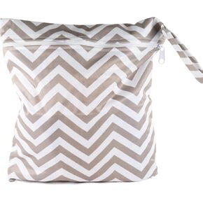 HOYDATE أكياس حفاضات قماشية مبللة وجافة مقاومة للماء وقابلة لإعادة الاستخدام مع جيوب بسحاب لمستلزمات الأطفال المتسخة، حقيبة اليوغا وصالة الألعاب الرياضية لملابس السباحة أو الملابس المبللة in Kuwait