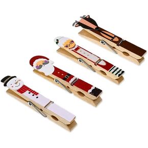 مشابك غسيل على شكل شخصية عيد الميلاد - سانتا والسيدة كلوز ورجل الثلج والرنة - للديكور وعرض البطاقات والمزيد in Kuwait