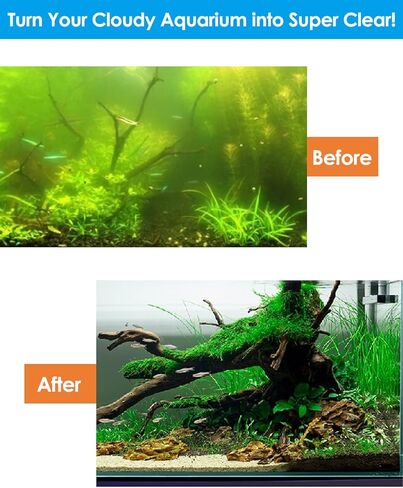 كولايف فلتر حوض السمك من فوماك مضخة فلتر يو-في مع مؤقت يحول الماء الاخضر الى شفاف، وضع مزدوج (تهوية/هطول المطر) لاحواض السمك 40-120 جالون، معدل تدفق واتجاه قابل للتعديل in Kuwait