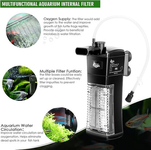 AQQA 8 Pack Aquarium Filter Cartridge Replacement Fish Tank Filter Cartridge for Aquarium Internal Filter (Small) in Kuwait