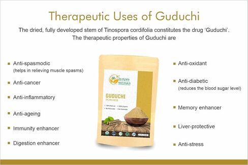 Herbs Botanica Guduchi Powder USDA Organic Neem Giloy Powder | Tinospora cordifolia | Herbsl Supplement for Immune Support, Digestion 5.3 Oz / 150 GMS in Saudi Arabia
