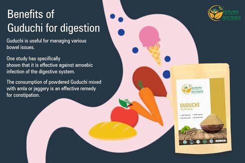 Herbs Botanica Guduchi Powder USDA Organic Neem Giloy Powder | Tinospora cordifolia | Herbsl Supplement for Immune Support, Digestion 5.3 Oz / 150 GMS in Saudi Arabia