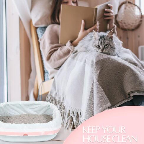 Jutom Large Cat Litter Box Liners, 120 Count, 45 x 18 Inch, Scratch Resistant, Convenient Drawstring, Easy to Use, Maintain House Clean in Saudi Arabia