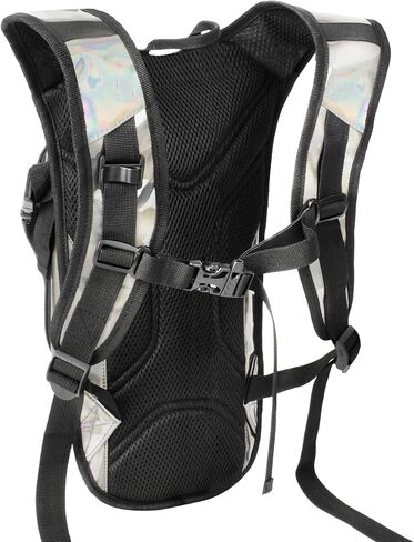 Reflective Hydration Backpack, Hydration Pack - Water Backpack with 2L Hydration Bladder, Essential for Festivals - Rave Hydration Pack for Hiking, Running, Cycling, and Festivals in Saudi Arabia