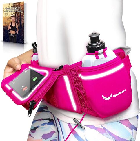[Voted No.1 Hydration Belt] Winners' Running Fuel Belt - Includes Accessories: 2 BPA Free Water Bottles - Fits Any iPhone - w/Touchscreen Cover - No Bounce Fit and More! in Saudi Arabia