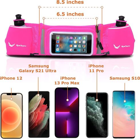 [Voted No.1 Hydration Belt] Winners' Running Fuel Belt - Includes Accessories: 2 BPA Free Water Bottles - Fits Any iPhone - w/Touchscreen Cover - No Bounce Fit and More! in Saudi Arabia