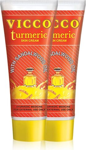Vicco Turmeric Ayurvedic Skin Cream, With Sandalwood Oil, (30gm x 02qty) in Kuwait
