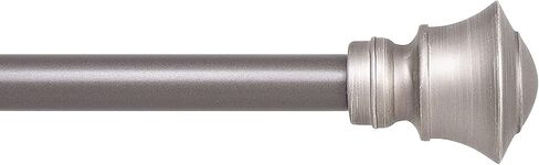 48-86 in. Petite Café Adjustable Urn End Curtain Rod, 1/2 in. Diameter, Pewter in Kuwait
