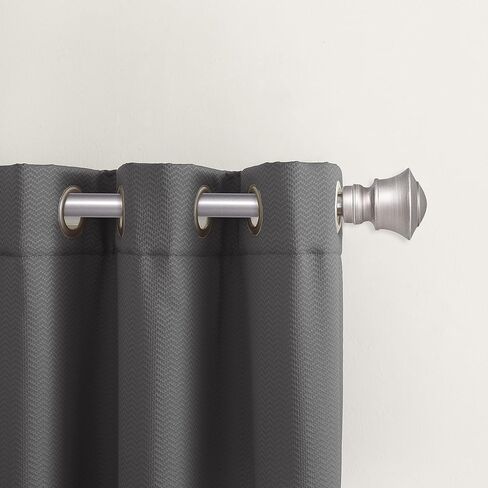 48-86 in. Petite Café Adjustable Urn End Curtain Rod, 1/2 in. Diameter, Pewter in Kuwait