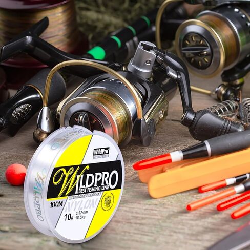 Fishing Line 100m Braid Fishing Line Nylon Fishing Wire High Abrasion Resistance Monofilament Fishing Line Suitable for Saltwater and Freshwater Environments(2-35LB) in Kuwait