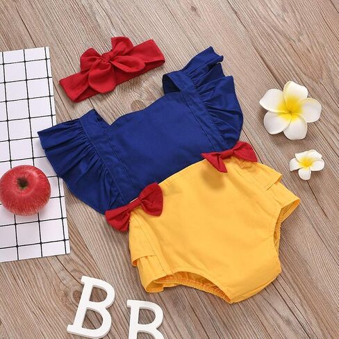 Newborn Baby Girls Romper Snow White Cosplay Infant Dress Rompers Summer Clothes in Saudi Arabia