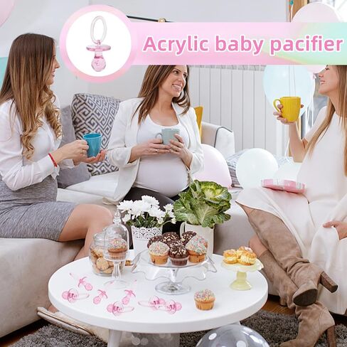 200 قطعة من لهاية استحمام الطفل البلاستيكية مقاس 0.86 بوصة لهاية استحمام الطفل، لهاية استحمام الطفل، ديكور حفلات استقبال المولود الجديد هدية حفلة عيد ميلاد (شفاف) in Kuwait