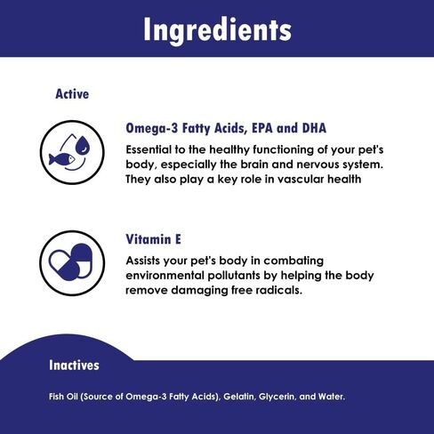 Omega Caps HP Snip Tips for Medium and Large Dogs High Potency EPA and DHA Maximum Bioavailability Fish Oil Supplement Vet Formulated Made in USA Skin Coat Joint and Heart Health 60 Capsules in Saudi Arabia