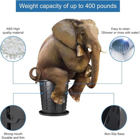مرحاض محمول قابل للسحب من Moodooy، مرحاض قابل للطي بارتفاع قابل للتعديل مع غطاء، مرحاض محمول للسفر للأطفال البالغين، للسيارة/التخييم/المشي لمسافات طويلة/صيد الأسماك/الرحلات الطويلة/الشاطئ، ضروري للسفر في الهواء الطلق in Kuwait