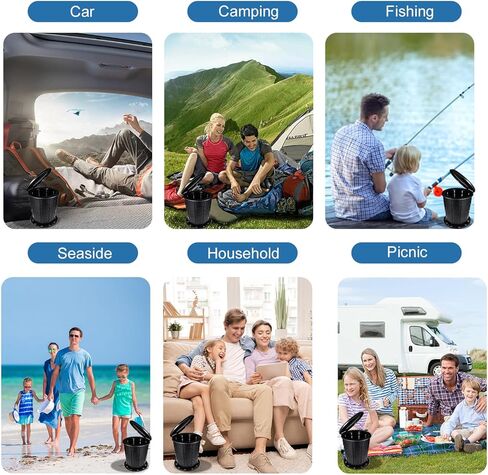 مرحاض محمول قابل للسحب من Moodooy، مرحاض قابل للطي بارتفاع قابل للتعديل مع غطاء، مرحاض محمول للسفر للأطفال البالغين، للسيارة/التخييم/المشي لمسافات طويلة/صيد الأسماك/الرحلات الطويلة/الشاطئ، ضروري للسفر في الهواء الطلق in Kuwait