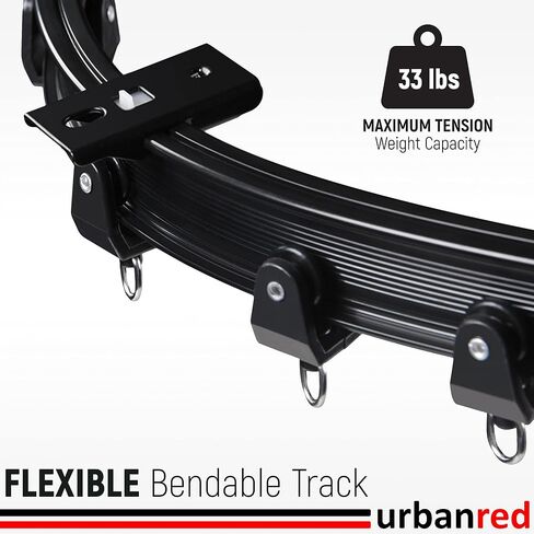 مسار ستارة سقف مرنة قابلة للانحناء من UrbanRed - RV، 5 أمتار (16.4 قدمًا)، حامل سقف لسكة الستارة مع نظام ستارة المسار، مقسم الغرفة in Kuwait