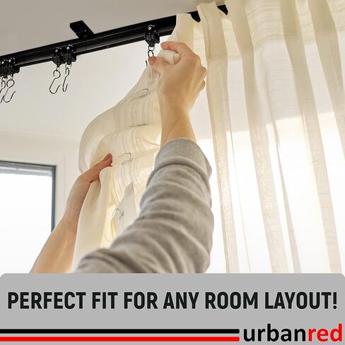 مسار ستارة سقف مرنة قابلة للانحناء من UrbanRed - RV، 5 أمتار (16.4 قدمًا)، حامل سقف لسكة الستارة مع نظام ستارة المسار، مقسم الغرفة in Kuwait