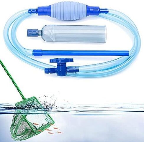 LL Products Gravel Vacuum for Aquarium - Fish Tank Gravel Vacuum Cleaner- Aquarium Siphon - 8 FT Long with Minnow Net in Kuwait