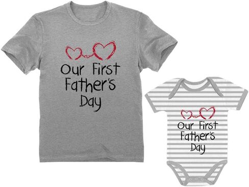 مجموعة قمصان Tstars First Fathers Day للأب والطفل المتطابقة للأب والابن والابنة in Kuwait