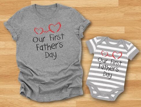 مجموعة قمصان Tstars First Fathers Day للأب والطفل المتطابقة للأب والابن والابنة in Kuwait