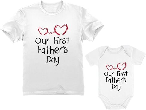 مجموعة قمصان Tstars First Fathers Day للأب والطفل المتطابقة للأب والابن والابنة in Kuwait