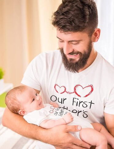 مجموعة قمصان Tstars First Fathers Day للأب والطفل المتطابقة للأب والابن والابنة in Kuwait