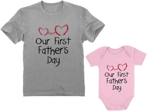 مجموعة قمصان Tstars First Fathers Day للأب والطفل المتطابقة للأب والابن والابنة in Kuwait