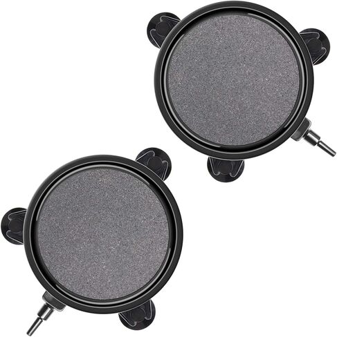 حجر هواء لحوض السمك 4 انش من وايكريت، موزع احجار فقاعات لحوض السمك لحوض السمك والزراعة المائية، عبوة من قطعتين in Kuwait