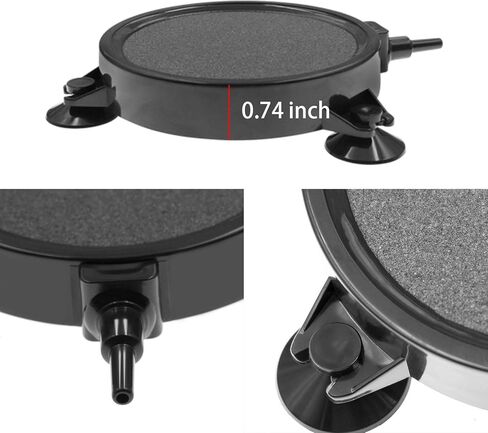 حجر هواء لحوض السمك 4 انش من وايكريت، موزع احجار فقاعات لحوض السمك لحوض السمك والزراعة المائية، عبوة من قطعتين in Kuwait