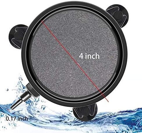 حجر هواء لحوض السمك 4 انش من وايكريت، موزع احجار فقاعات لحوض السمك لحوض السمك والزراعة المائية، عبوة من قطعتين in Kuwait