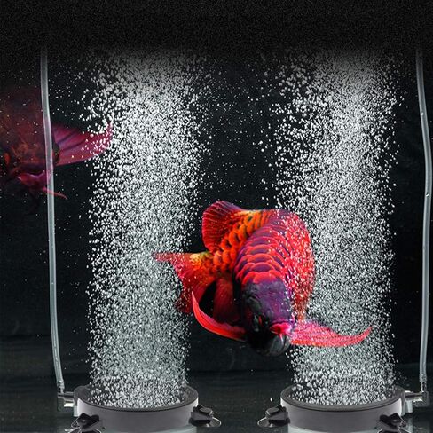 حجر هواء لحوض السمك 4 انش من وايكريت، موزع احجار فقاعات لحوض السمك لحوض السمك والزراعة المائية، عبوة من قطعتين in Kuwait