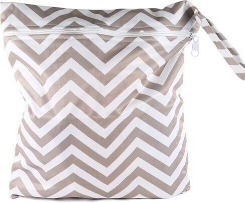 HOYDATE أكياس حفاضات قماشية مبللة وجافة مقاومة للماء وقابلة لإعادة الاستخدام مع جيوب بسحاب لمستلزمات الأطفال المتسخة، حقيبة اليوغا وصالة الألعاب الرياضية لملابس السباحة أو الملابس المبللة in Kuwait