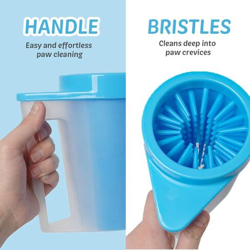 Dog Paw Cleaner with Handle, Portable Dog Paw Washer, Fast Clean Pet Foot Cleaner for Small Medium Large Breed Dogs Cats(Large) in Kuwait