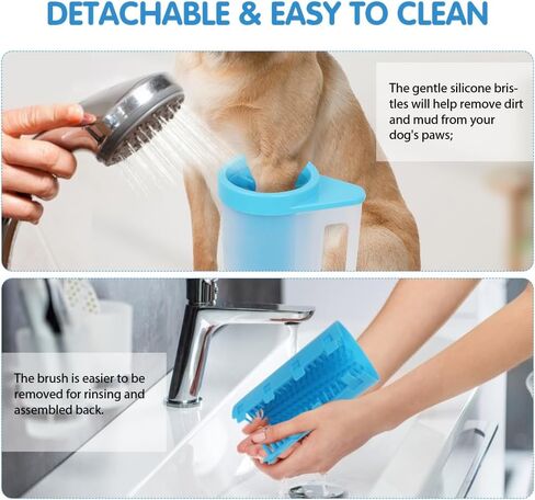 Dog Paw Cleaner with Handle, Portable Dog Paw Washer, Fast Clean Pet Foot Cleaner for Small Medium Large Breed Dogs Cats(Large) in Kuwait