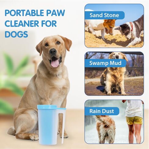 Dog Paw Cleaner with Handle, Portable Dog Paw Washer, Fast Clean Pet Foot Cleaner for Small Medium Large Breed Dogs Cats(Large) in Kuwait