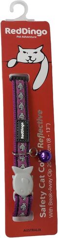 Red Dingo Reflective Safety Cat Collar, One Size fits All, Mid-Blue in Saudi Arabia