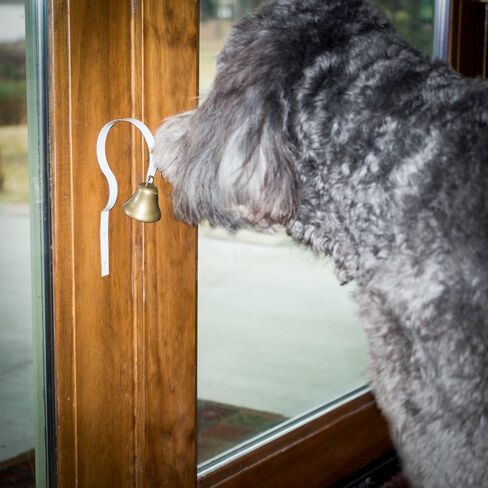 Nikou GoGo Bell Dog Doorbell - Dog Doorbell Pet Doorbell with Antique Wall Mount Metal Doorbell for Potty Training Home Training Your Dog Lets You Know When They Need a Jingle in Saudi Arabia