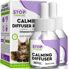 موزع الفيرمون المهدئ من بيليفيد بيتس عبوة من قطعتين للقطط مع تأثير استرخاء طويل الأمد - تركيبة معززة لتخفيف القلق - الوقاية من الإجهاد للحيوانات الأليفة (الموزع غير متضمن) in Kuwait