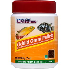 Ocean Nutrition Cichlid Omni Pellets 7-Ounces (200 Grams) Jar - Small Pellet Size